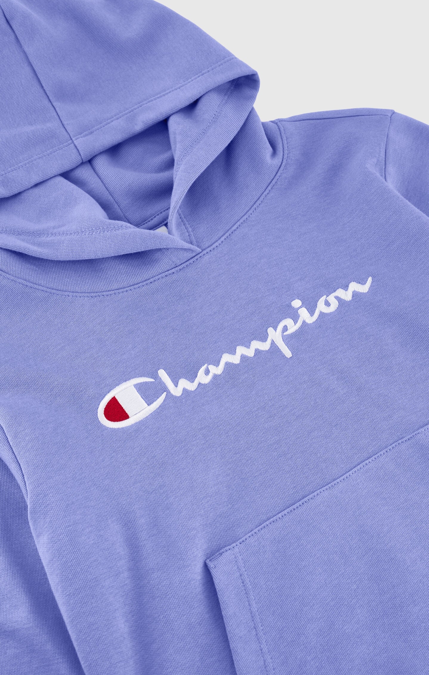 Girls' Ultra-Lightweight Hoodie with Large Embroidered Logo