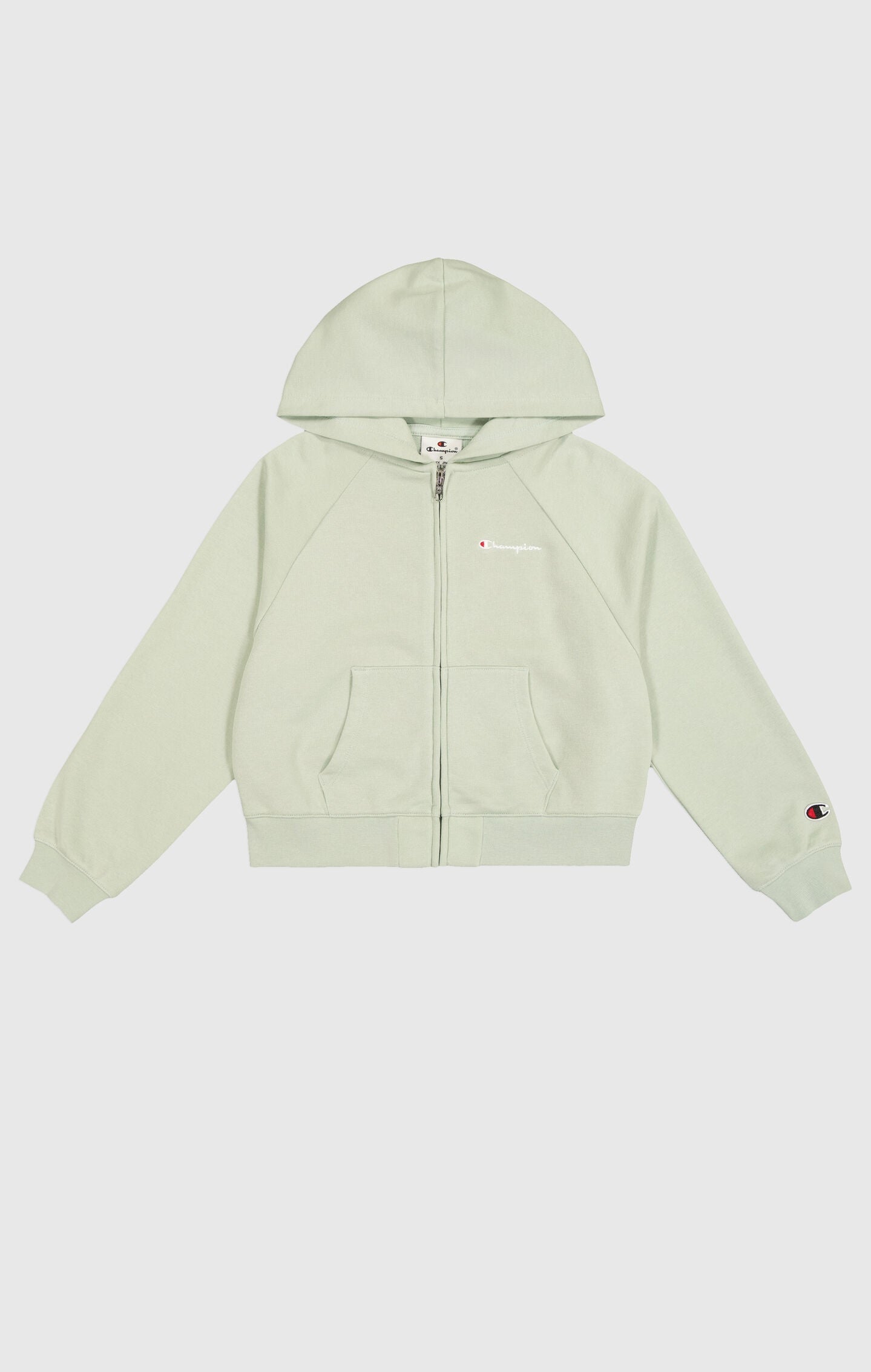 Leichter Boxy Kapuzenpullover Icons mit Durchgehendem Reißverschluss Mädchen