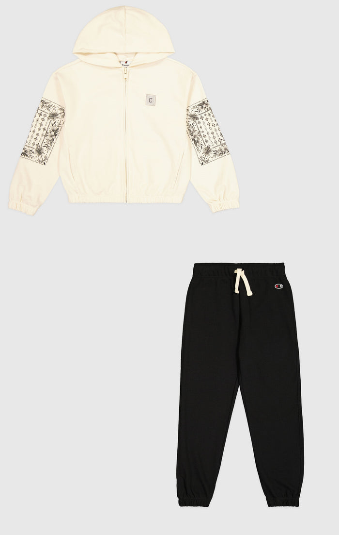 Girls' Hooded Full Zip Sweatsuit