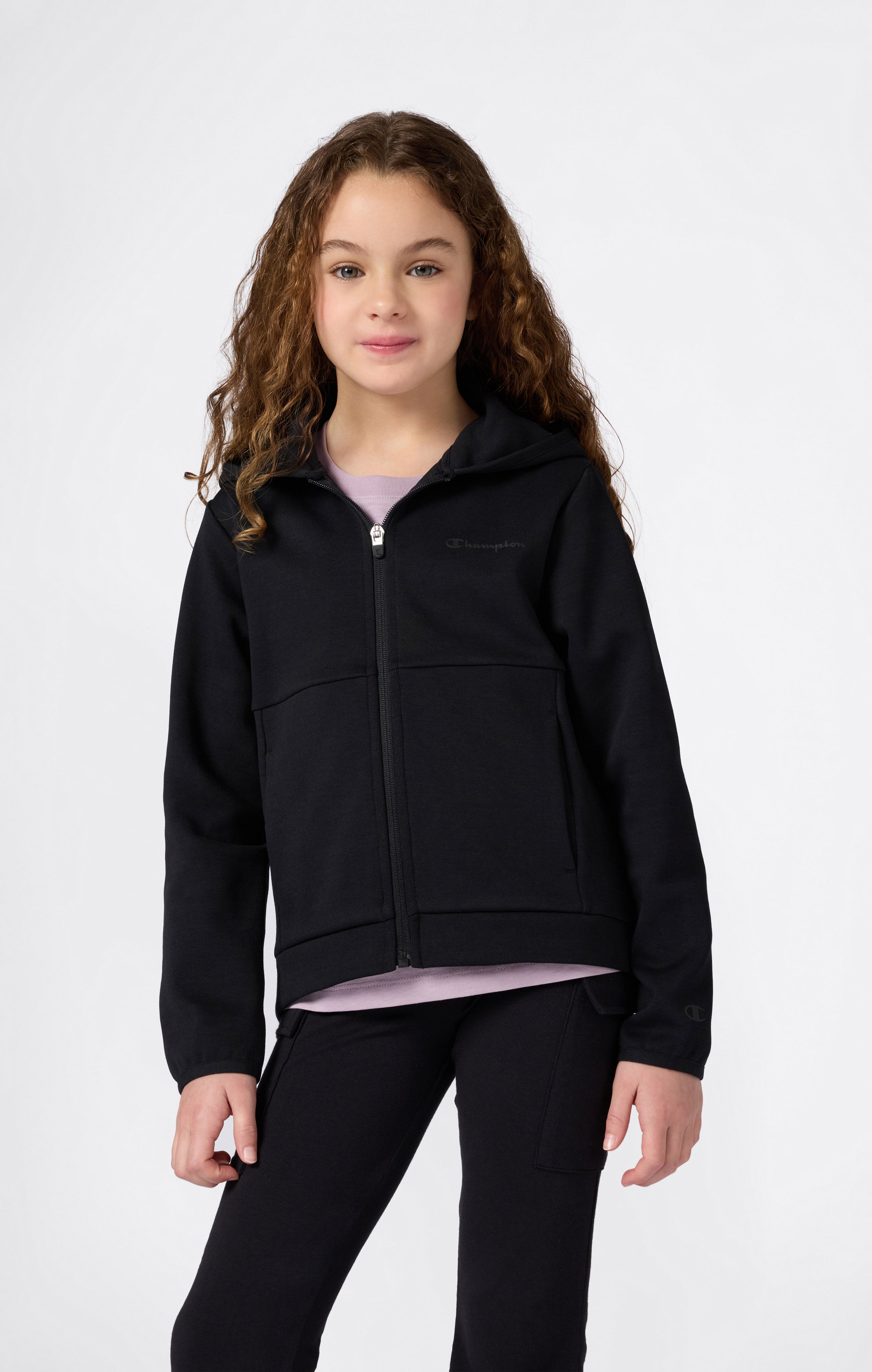 Girls' X Pro Interlock Full Zip Hoodie Sweatshirt C-Tech