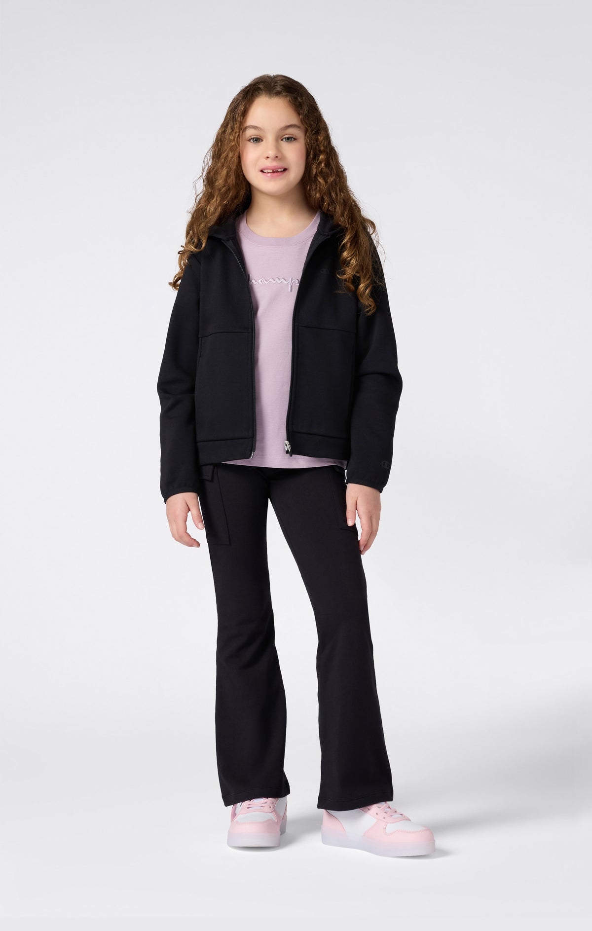 Felpa Con Cappuccio E Zip Intera X Pro Interlock Bambina C-Tech