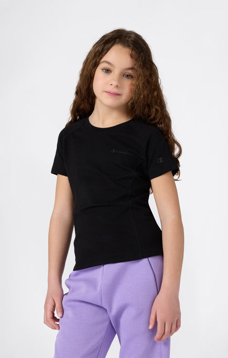 Girls' Cotton Stretch Jersey T-Shirt C-Tech