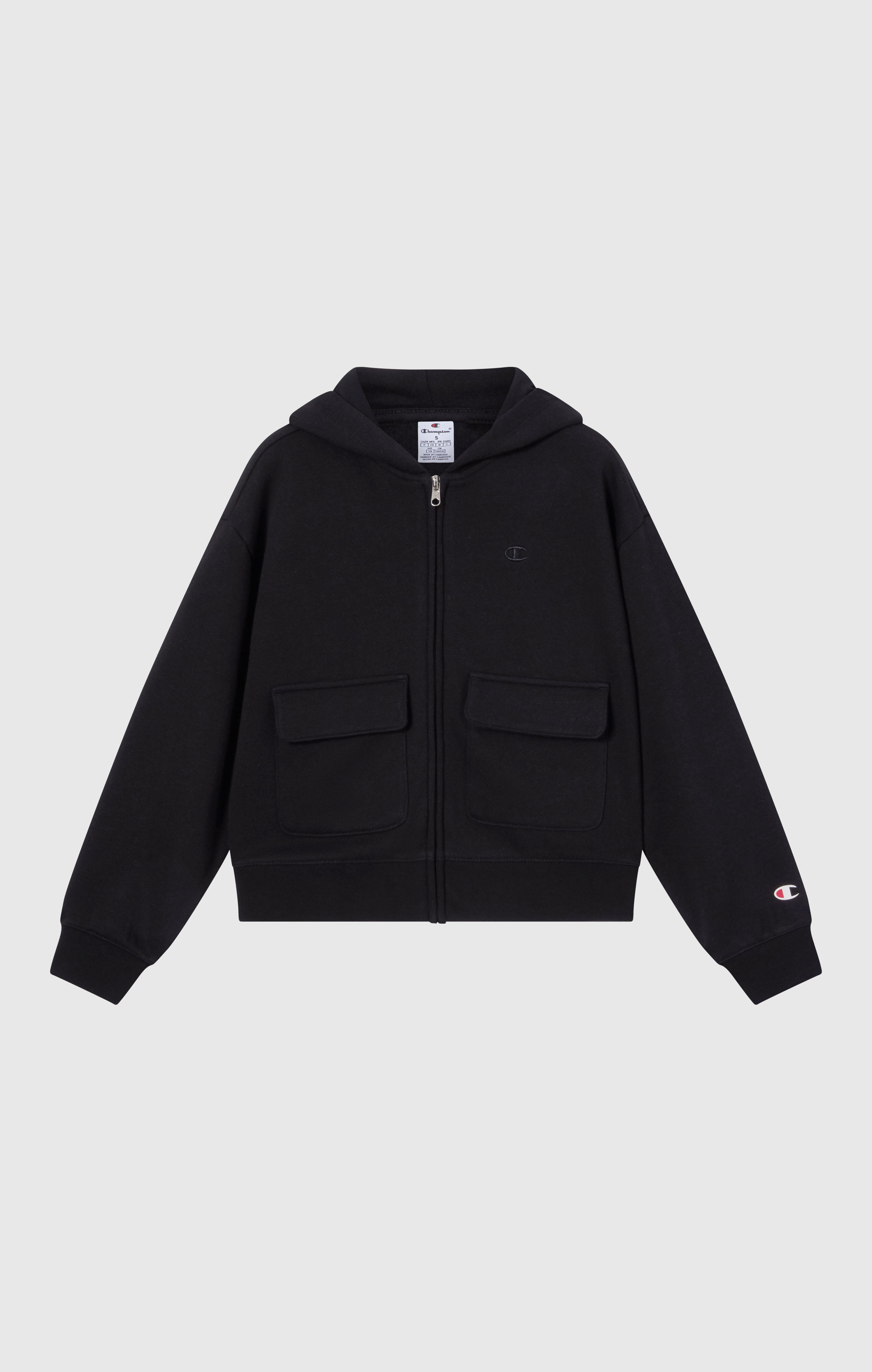 Girls’ Hooded Full Zip Fleece Sweatshirt Icons