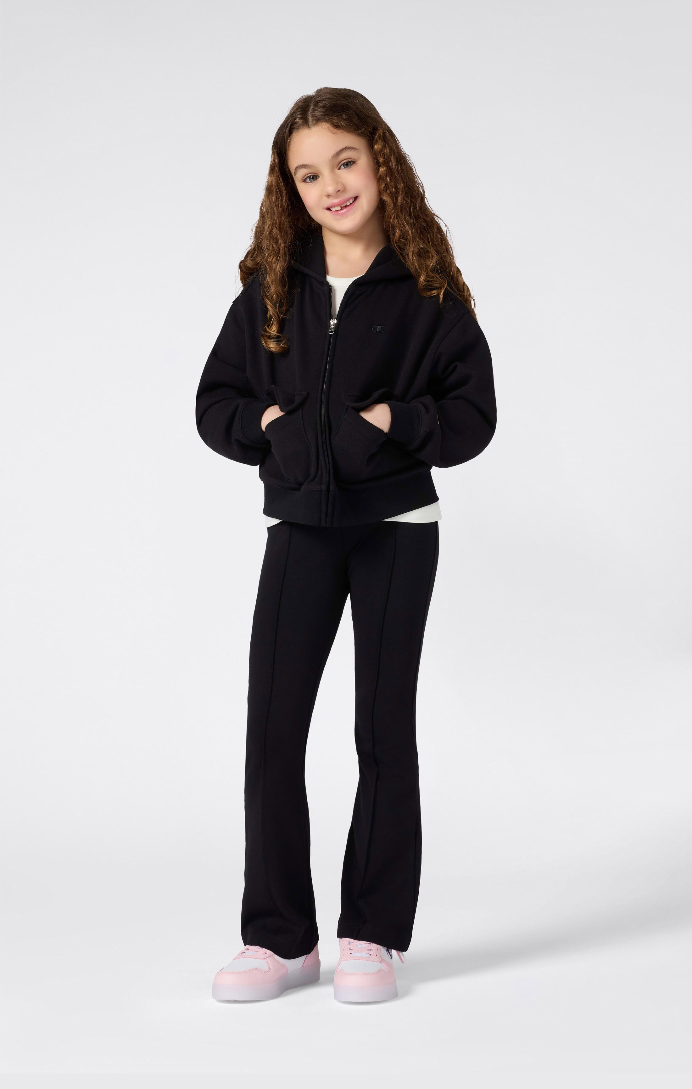 Sweat À Capuche Zippé Intégral À Intérieur Gratté Icons Fille