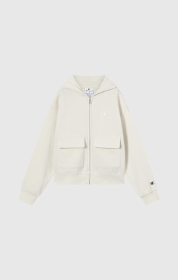 Girls’ Hooded Full Zip Fleece Sweatshirt Icons