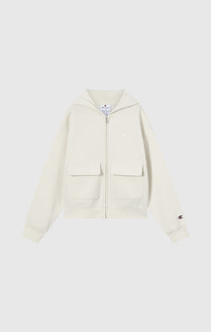 Girls’ Hooded Full Zip Fleece Sweatshirt Icons