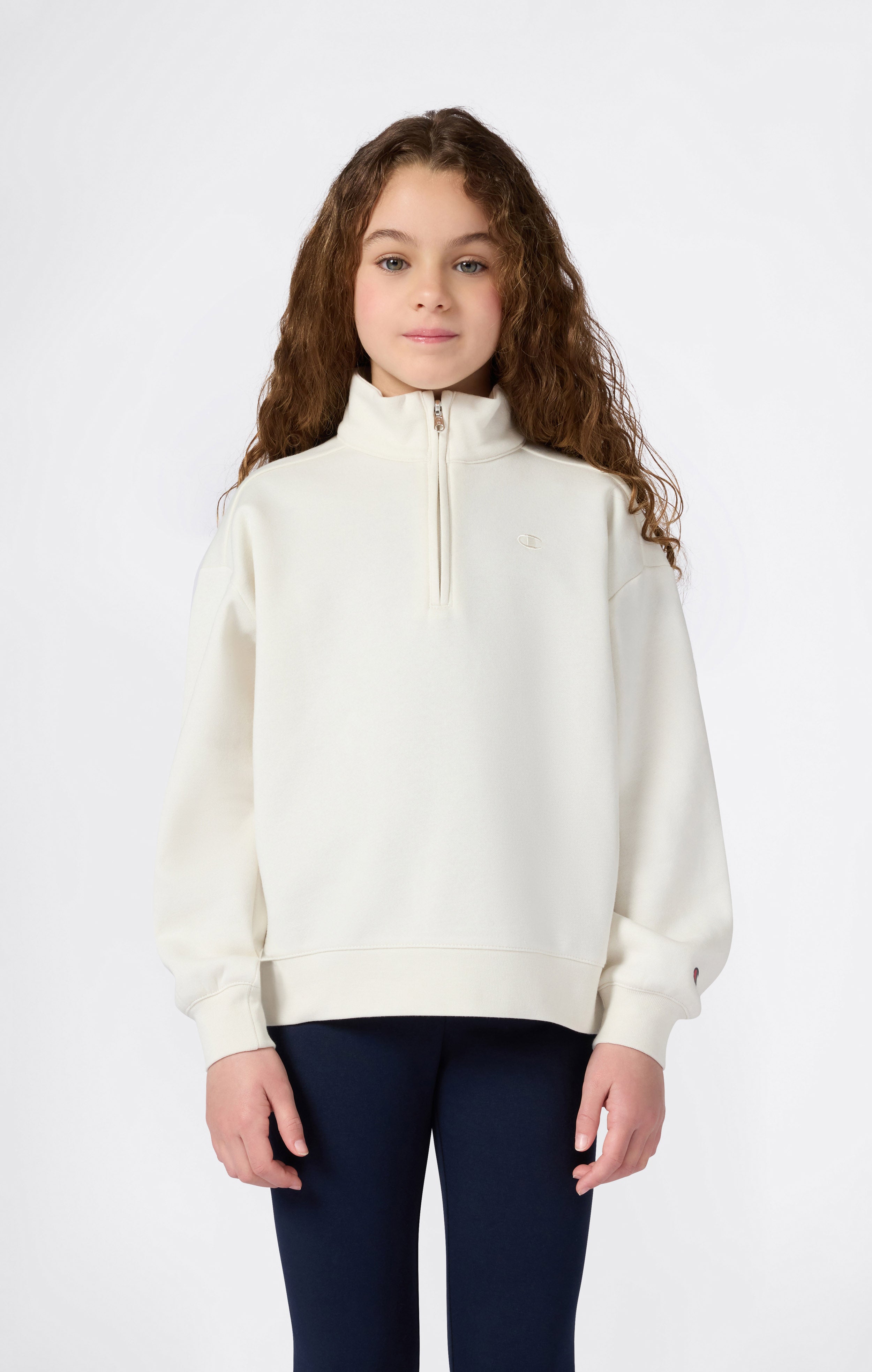 Girls’ Half Zip Fleece Sweatshirt Icons