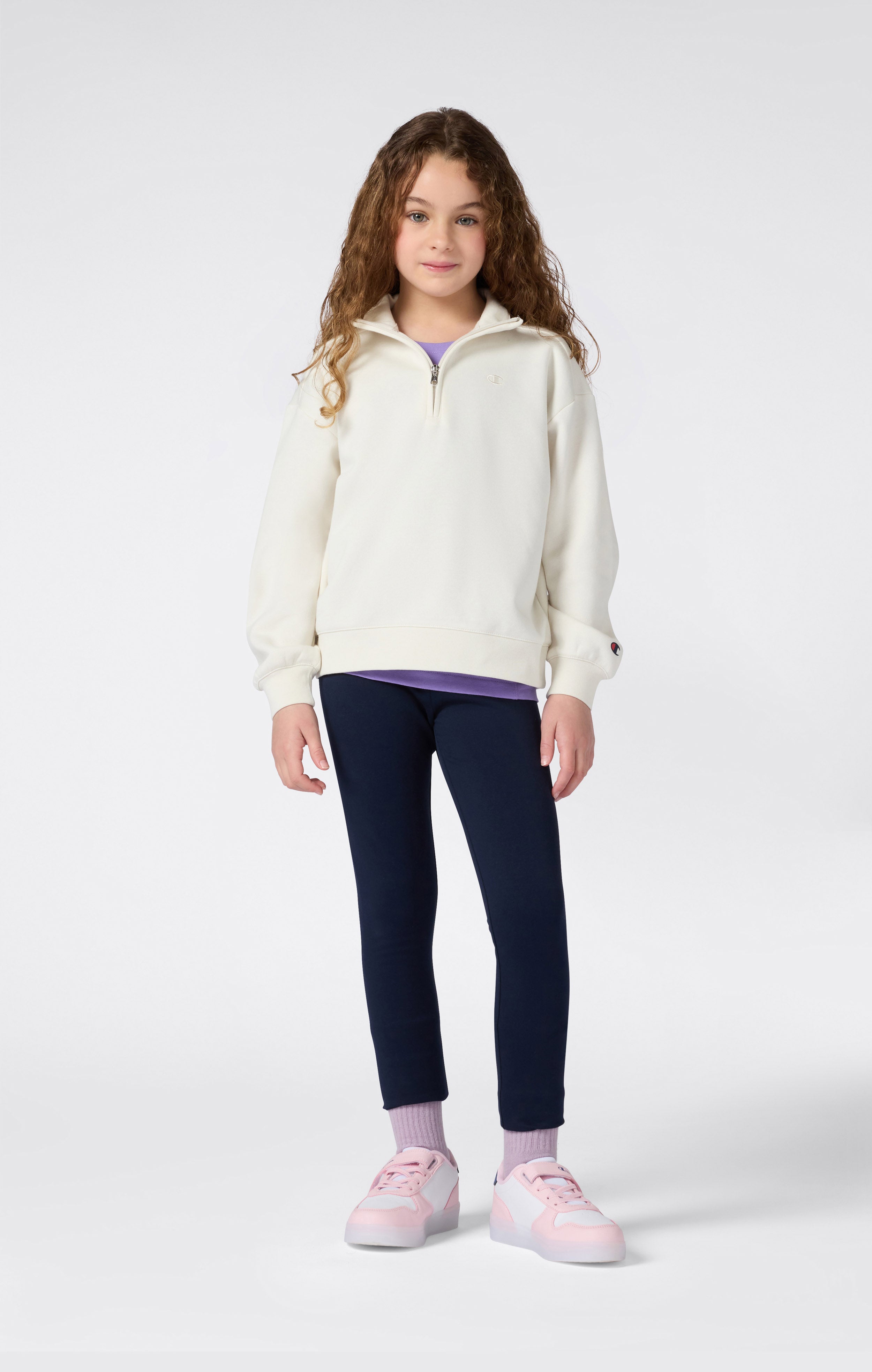 Girls’ Half Zip Fleece Sweatshirt Icons