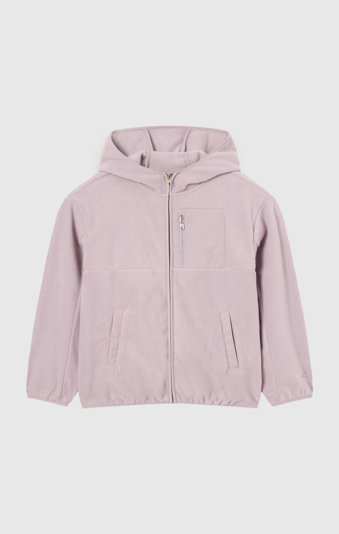 Sweat Polaire Zippé Intégral À Capuche Icons Fille