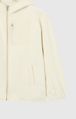 Sweat Polaire Zippé Intégral À Capuche Icons Fille