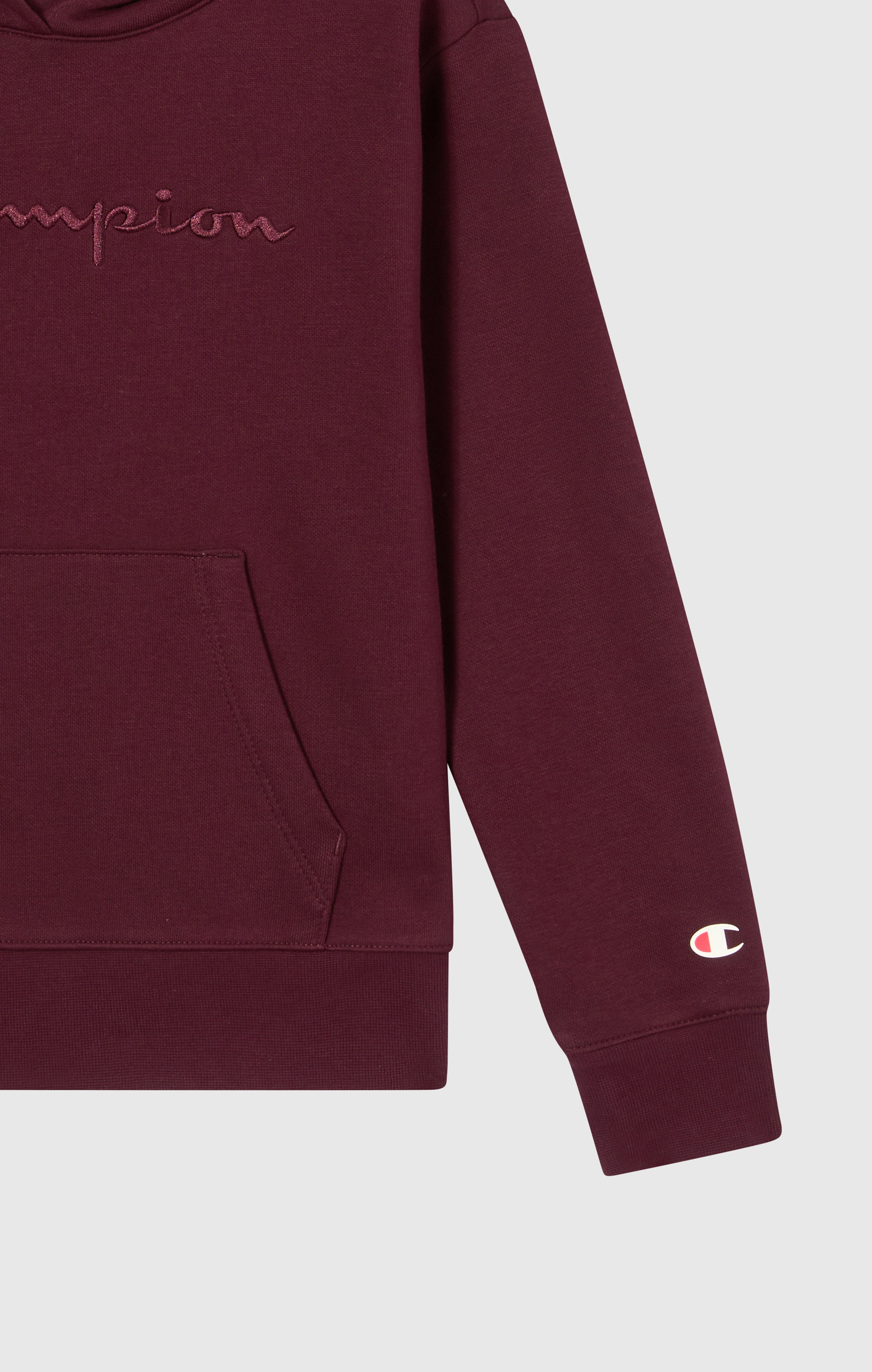 Kapuzenpullover Mit Angerautem Innenmaterial Und Großem Gesticktem Logo Icons Mädchen