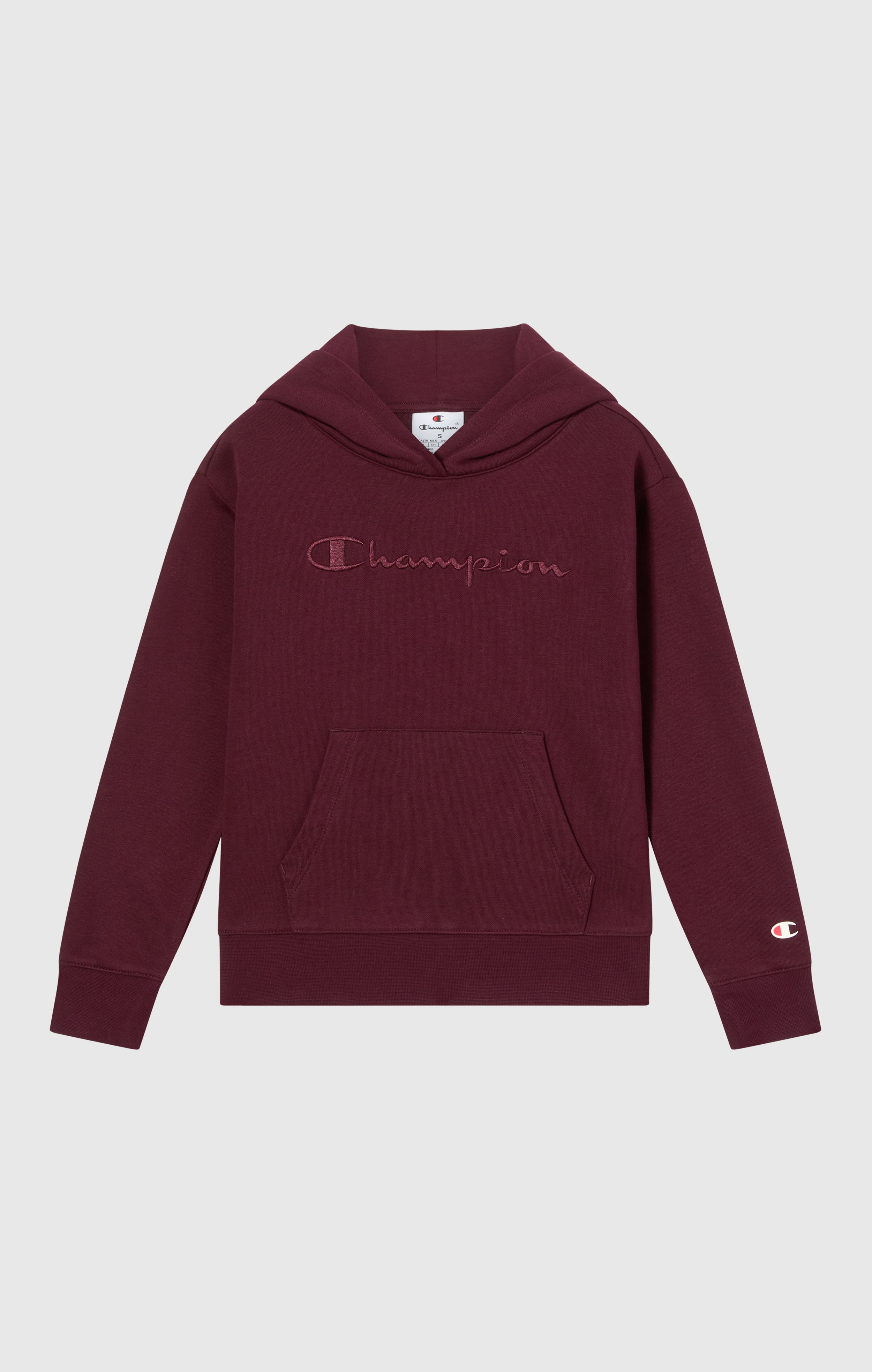 Kapuzenpullover Mit Angerautem Innenmaterial Und Großem Gesticktem Logo Icons Mädchen