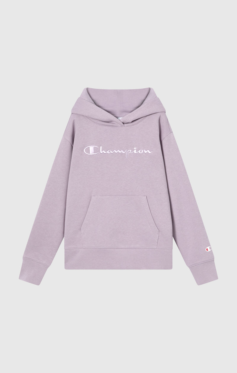 Girls' Fleece Hoodie with Big Embroidered Logo Icons Mauve icons