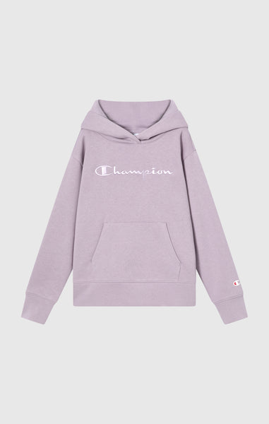 Girls’ Fleece Hoodie with Big Embroidered Logo Icons