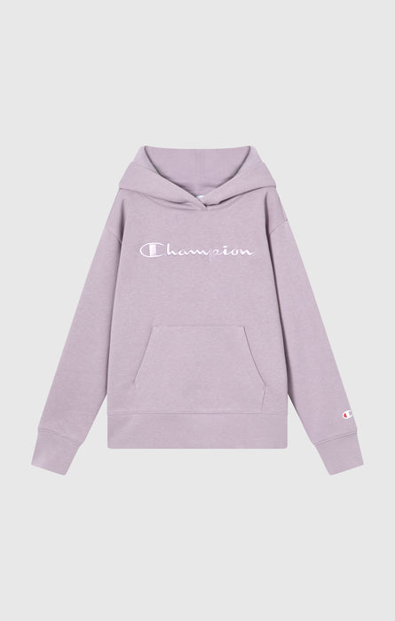 Girls’ Fleece Hoodie with Big Embroidered Logo Icons