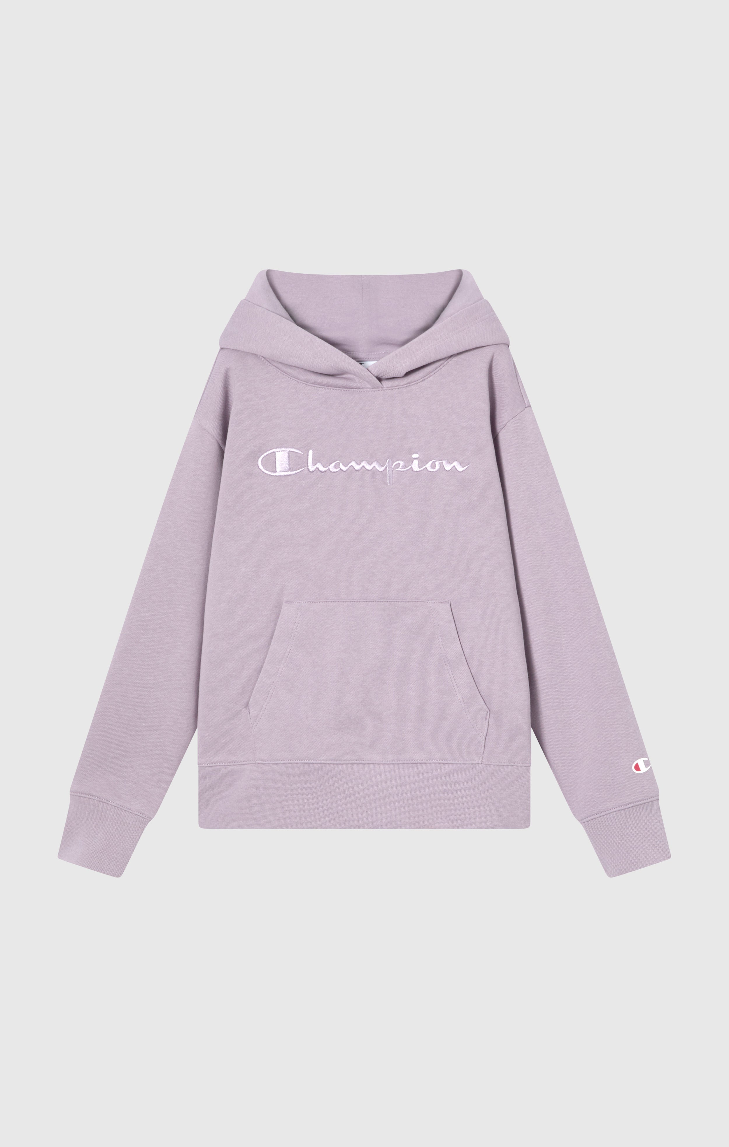 Girls’ Fleece Hoodie with Big Embroidered Logo Icons