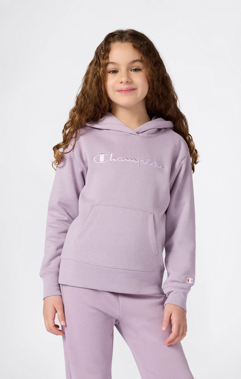 Kapuzenpullover Mit Angerautem Innenmaterial Und Großem Gesticktem Logo Icons Mädchen