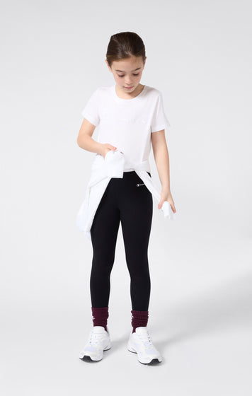 Girls' Crewneck T-shirt Slim Fit Icons