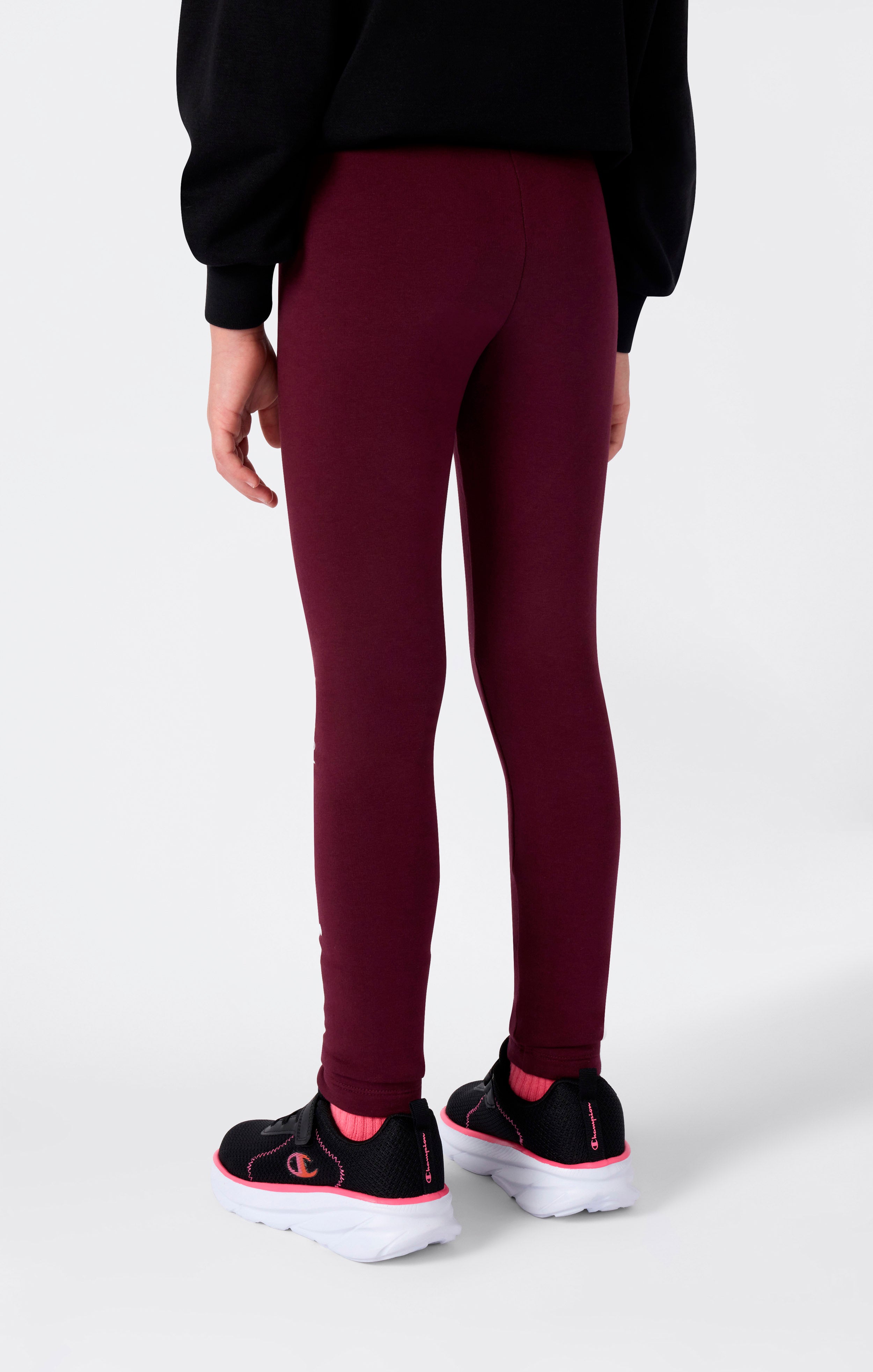 Leggings aus Fleece mit Angerautem Innenmaterial für Mädchen mit Script-Logo