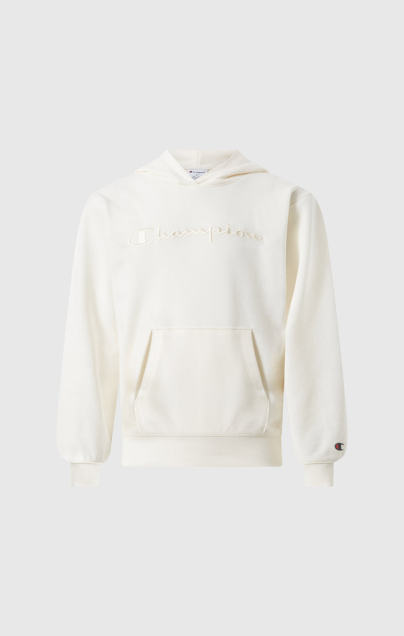 Girls’ Lightweight Hooded Sweatshirt with Tonal Embroidered Maxi Logo Icons