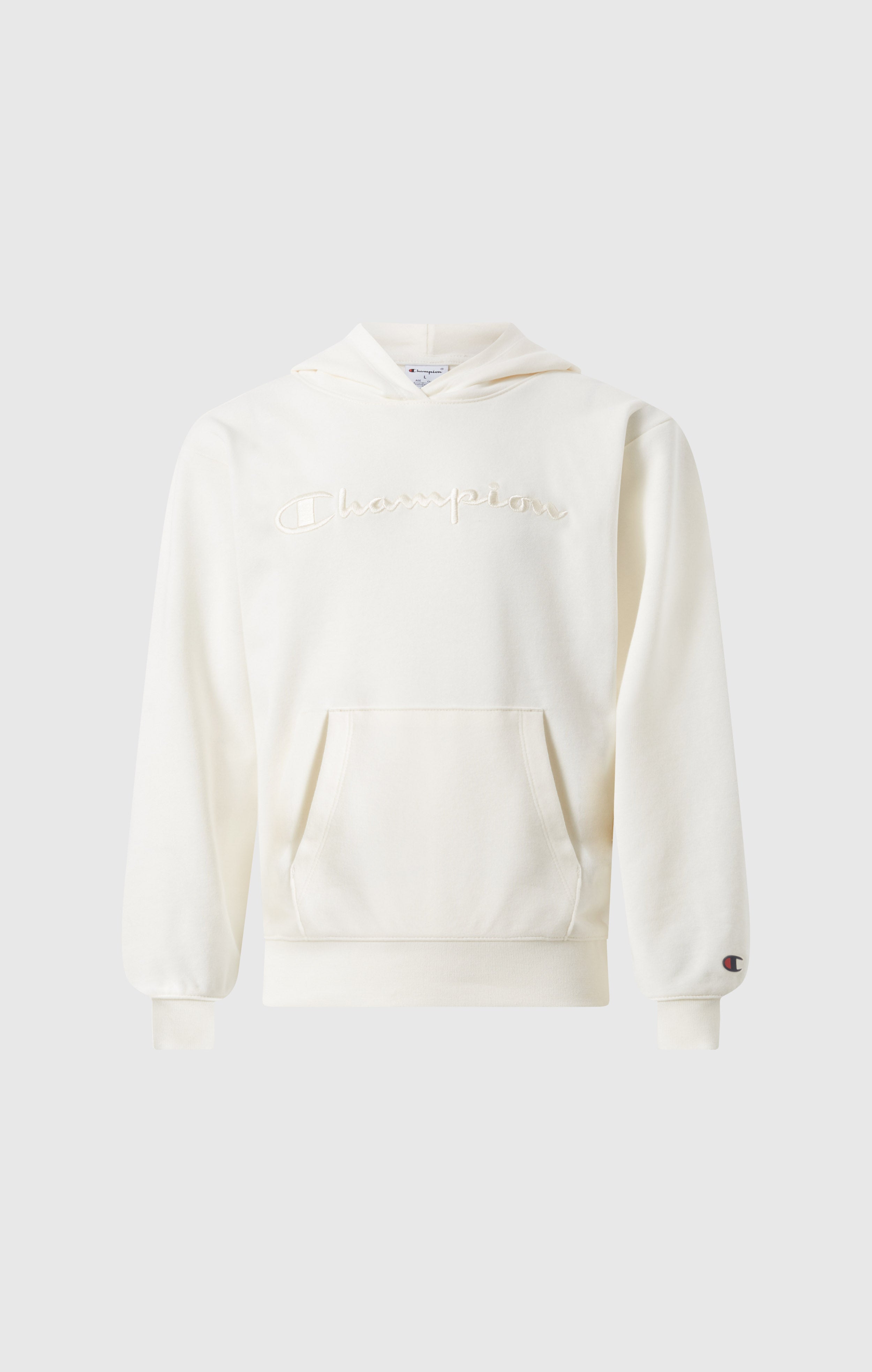 Girls’ Lightweight Hooded Sweatshirt with Tonal Embroidered Maxi Logo Icons