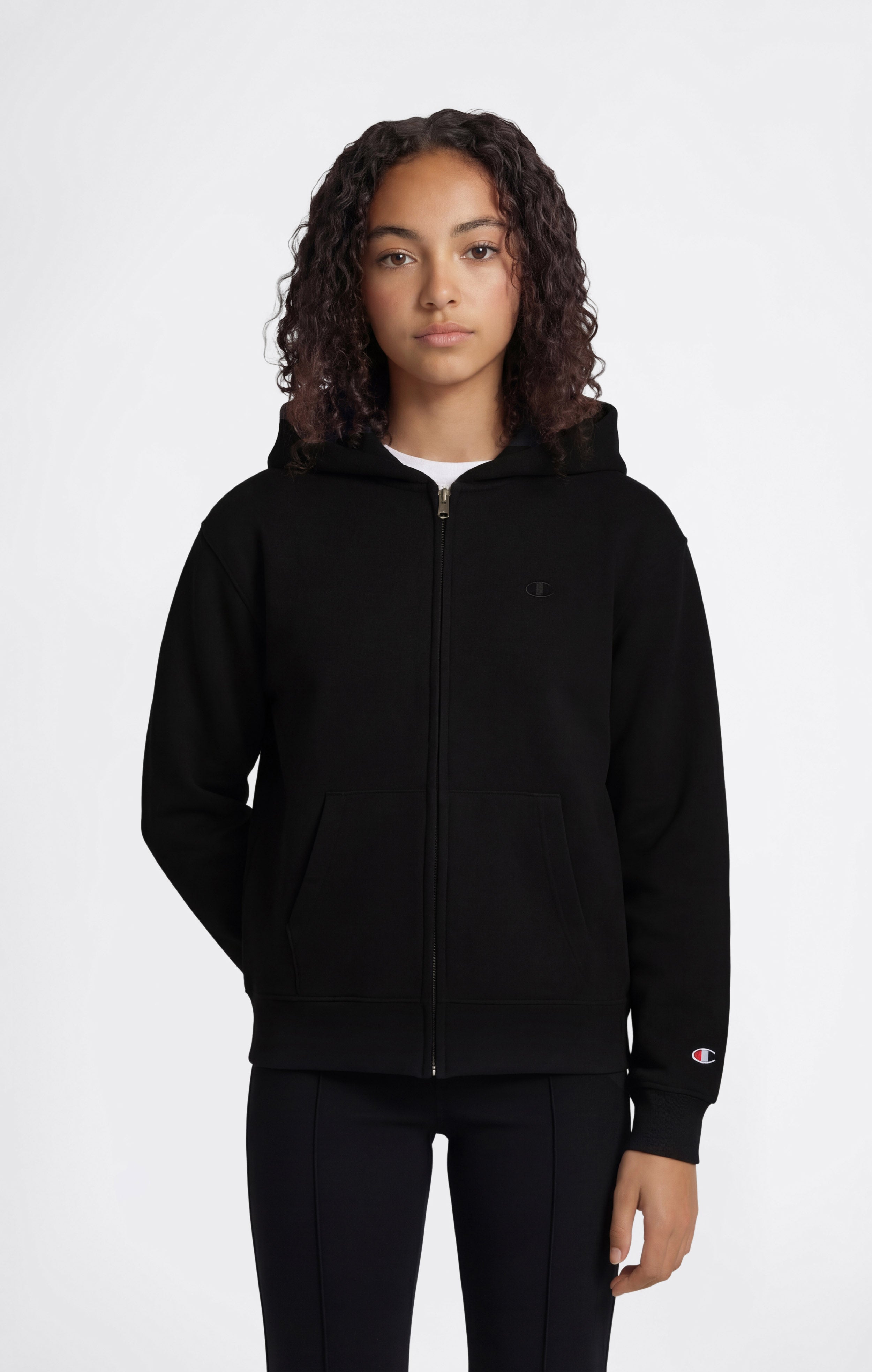 Girls’ Lightweight Full Zip Hooded Sweatshirt Icons