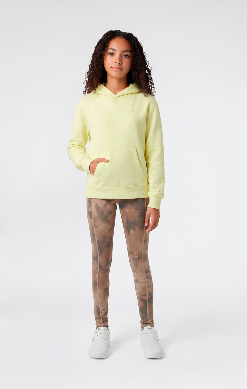 Girls’ Lightweight Hooded Sweatshirt with Tonal Embroidered “C” Logo Icons