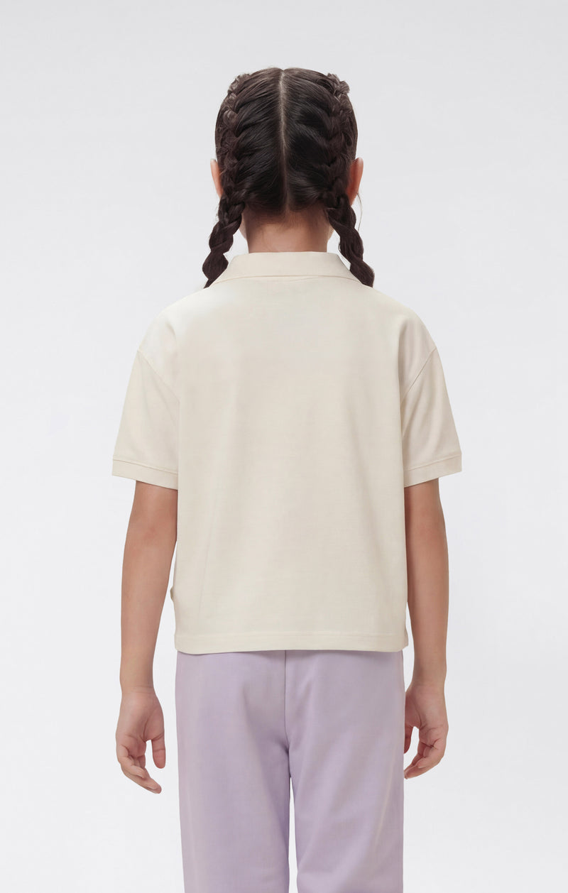 Polo in Jersey Leggero da Bambina Icons
