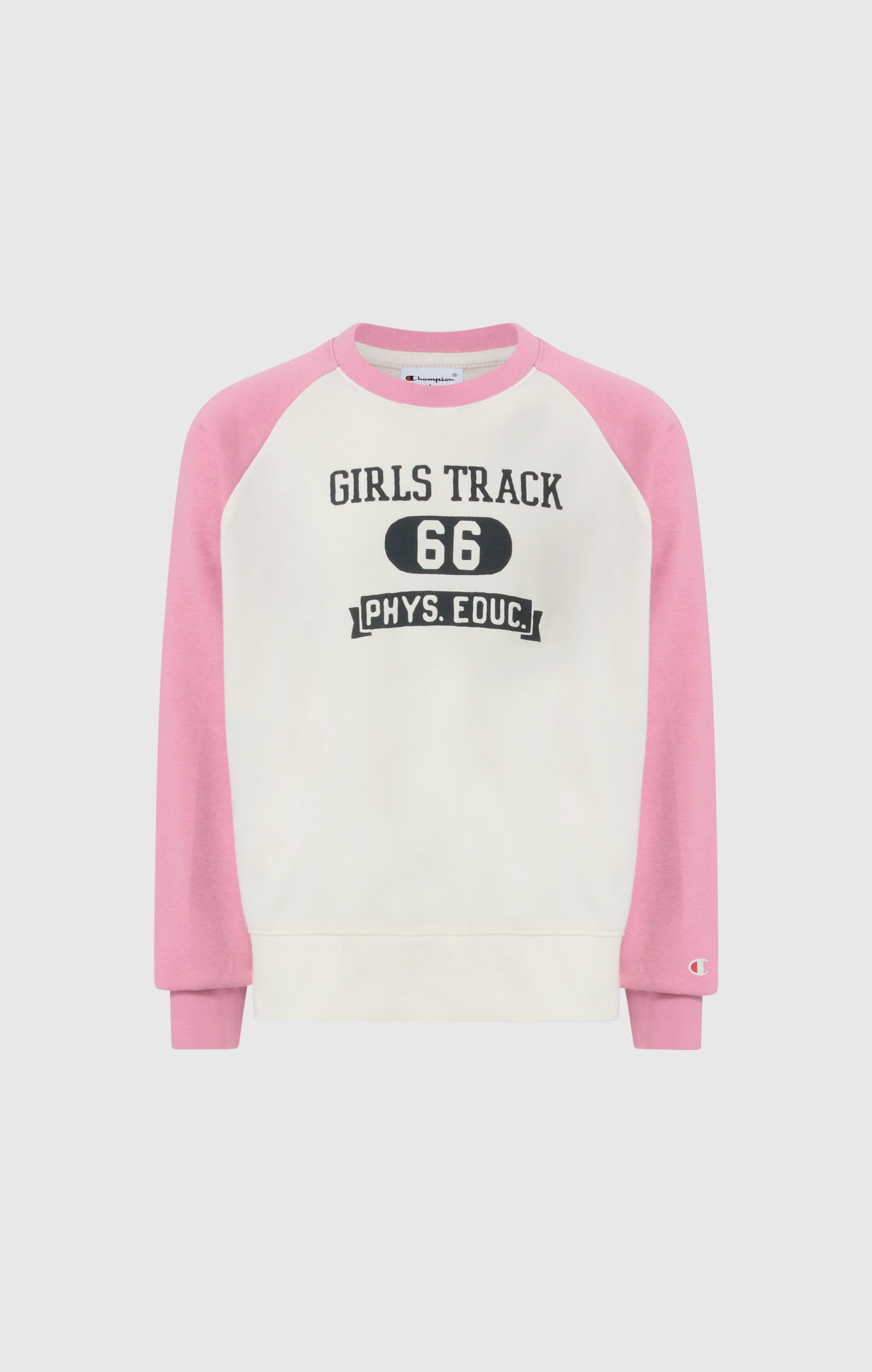 Girls’ Lightweight Crewneck Sweatshirt with Graphic Icons
