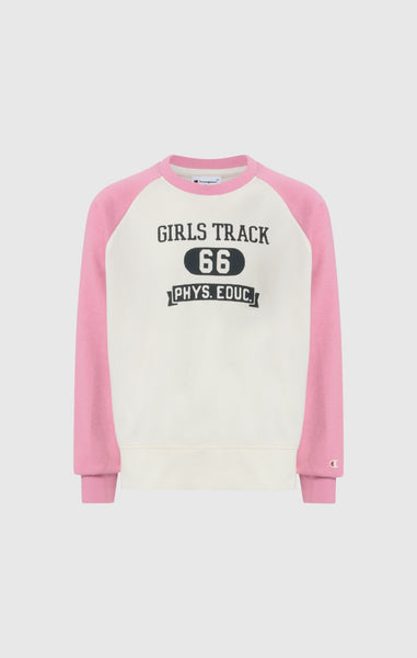 Girls’ Lightweight Crewneck Sweatshirt with Graphic Icons