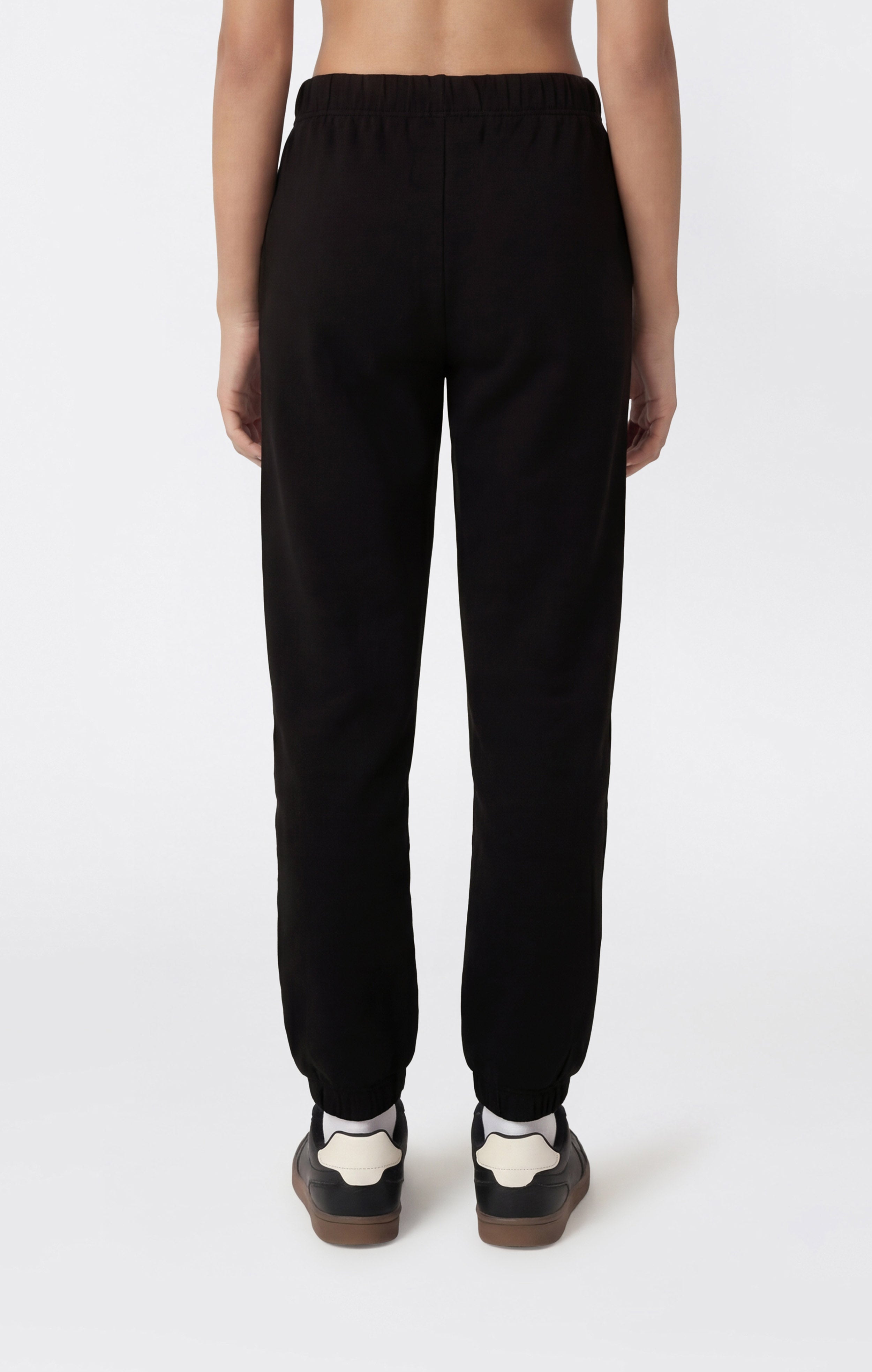 Girls’ Elastic Cuff Pants With Embroidered Logo