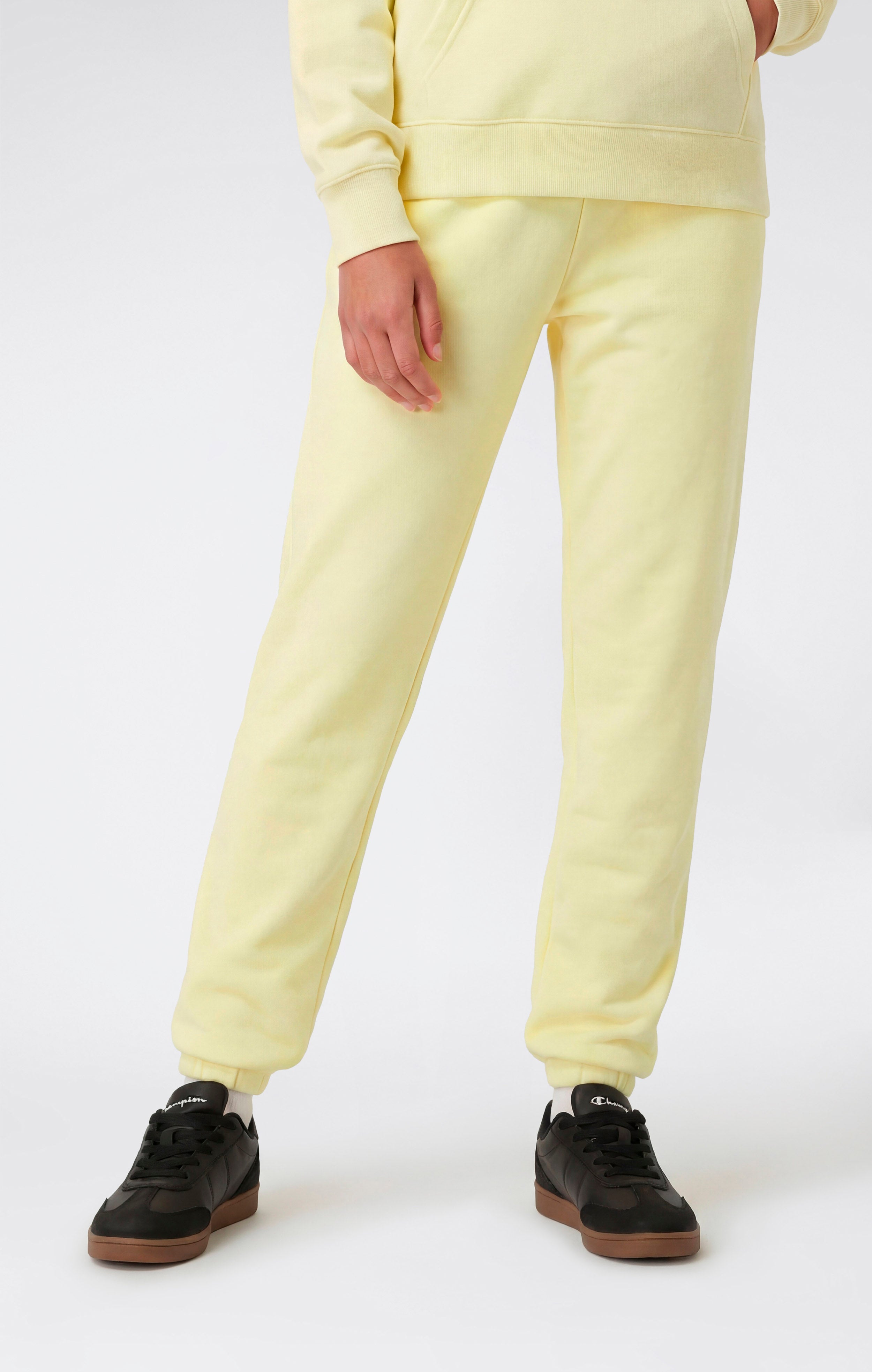 Girls’ Elastic Cuff Pants With Embroidered Logo