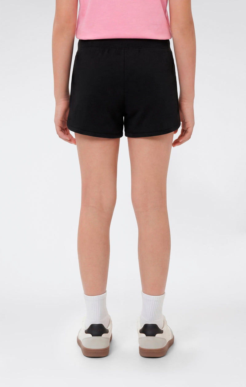 Shorts de algodón acanalado para niña Icons