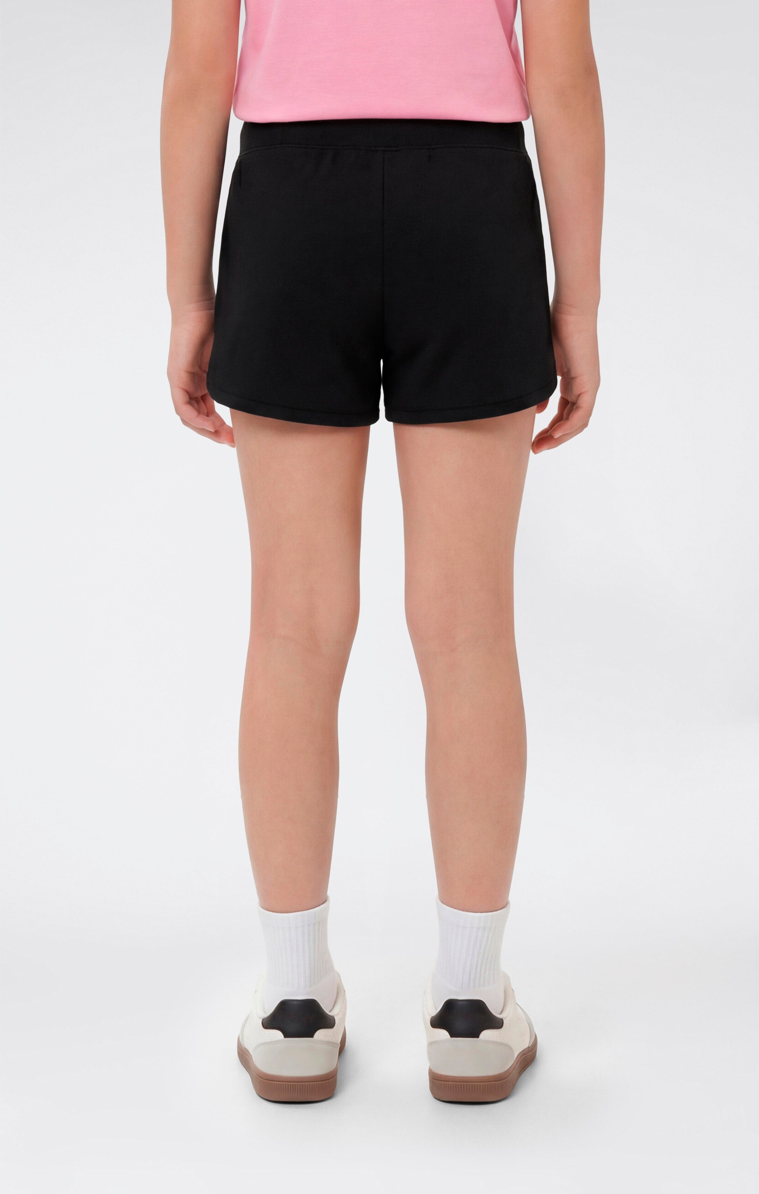 Shorts de algodón acanalado para niña Icons