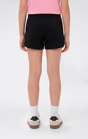 Shorts de algodón acanalado para niña Icons