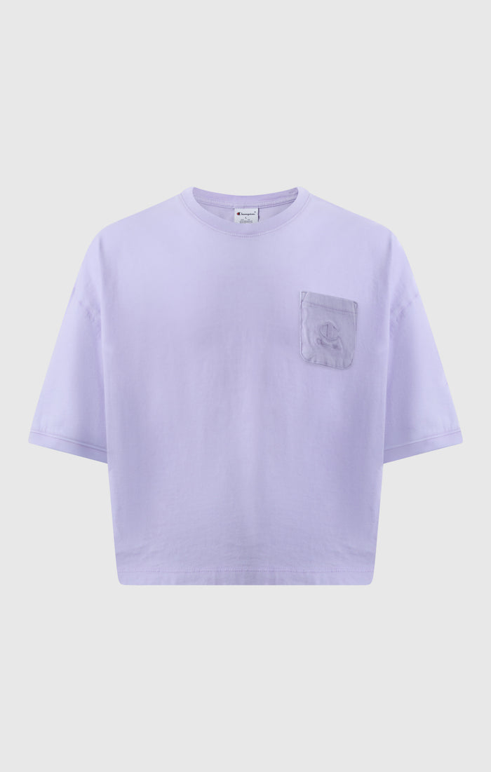 Camiseta crop efecto lavado para niña Icons