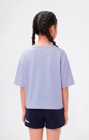 T-shirt crop effet délavé pour fille Icons