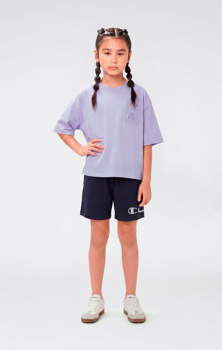 Girls’ Washed Effect Crop T-Shirt Icons