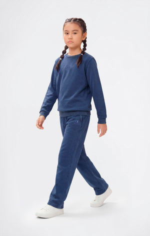 Pantalon à jambe droite effet délavé pour fille Icons