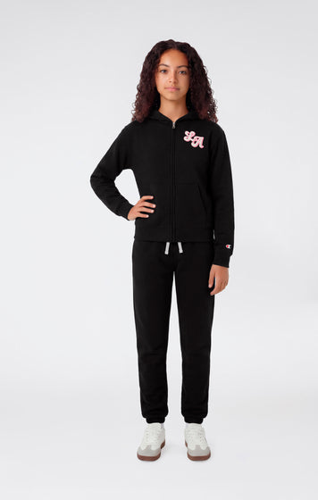 Girls’ Hooded Full Zip Sweatshirt and Pants Tracksuit with Graphic