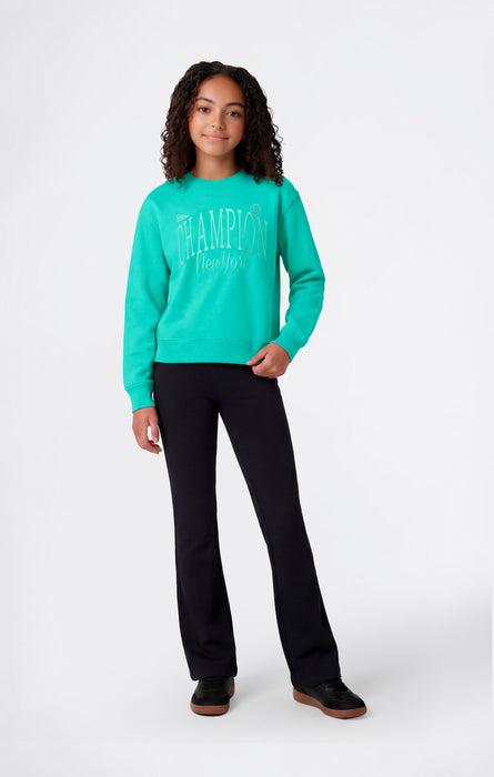 Girls’ Crewneck Sweatshirt and Pants Tracksuit with Graphic