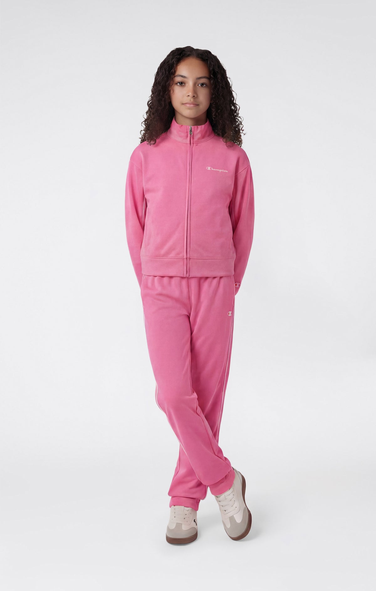 Tuta Completa con Felpa Zip Intera e Pantaloni da Bambina