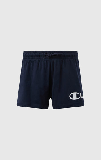 Girls’ Cotton Shorts with Maxi Logo