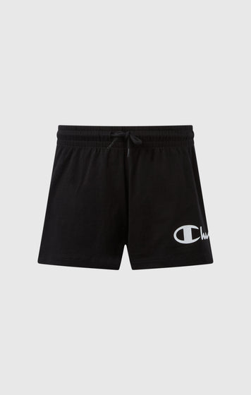 Girls’ Cotton Shorts with Maxi Logo