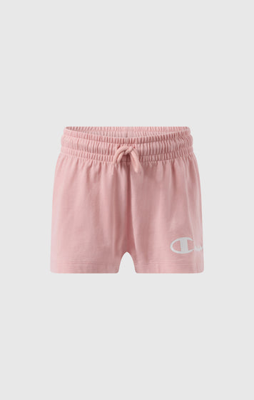 Girls’ Cotton Shorts with Maxi Logo