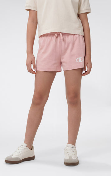 Girls’ Cotton Shorts with Maxi Logo