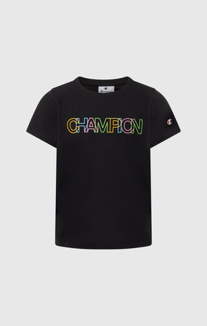 T-shirt Col Rond avec Graphique pour Fille