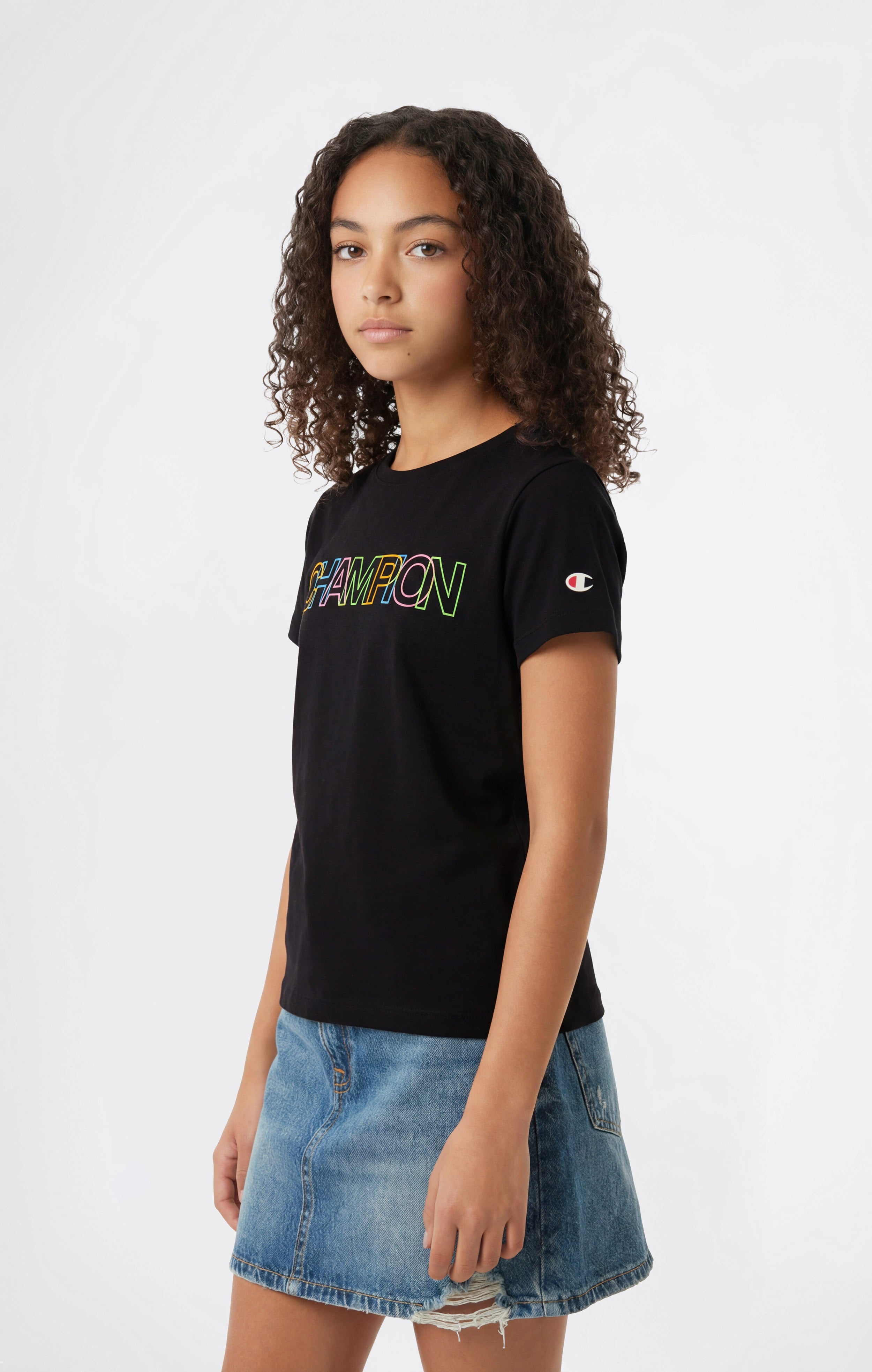T-shirt Col Rond avec Graphique pour Fille