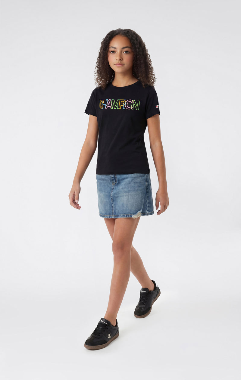 T-shirt Col Rond avec Graphique pour Fille