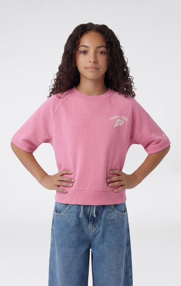 Kurzarm-Sweatshirt für Mädchen Icons